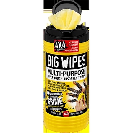 Big Wipes Multi-Purpose Wipes, Black, 640PK BI441367